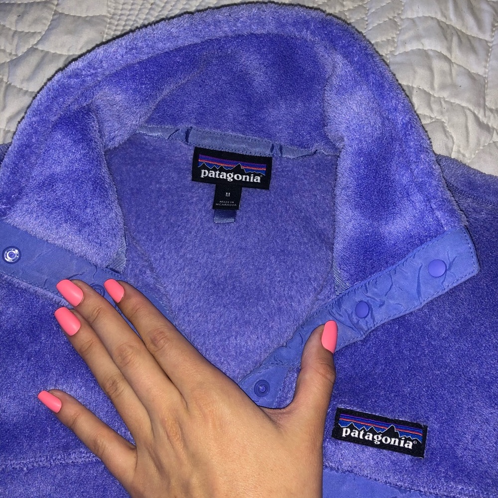 Purple fuzzy Patagonia quarter zip
